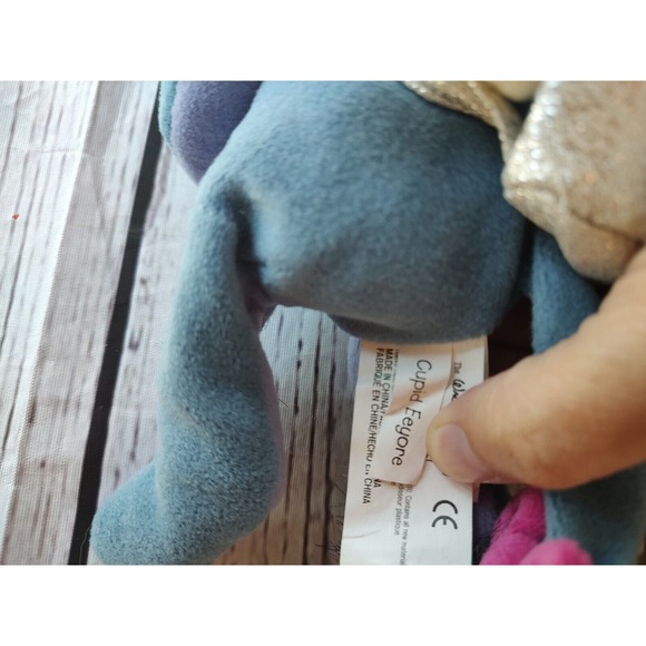 Disney Winnie The Pooh Plush Beanies Lot of 3 Valentine Love Pooh Eeyore Cupid - Picture 6 of 10